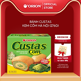 Hộp 12 gói bánh Orion CUSTAS 12P vị CỐM Hà Nội (282G)