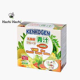 Bột mầm lúa mạch non Aojiru Kenkogen trái cây lợi khuẩn, chất xơ, Omega 3, Canxi D, Vit C