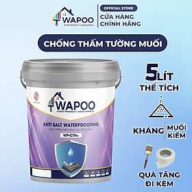Mua Sơn Chống Thấm Tường Nhà Wapoo WP-CTN+  Dung Tich 5L - Chống Thấm Ngược  Trần Nhà  Tường Muối  Khô Nhanh
