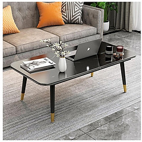 Mua Bàn trà gỗ vân đá cẩm thạch khung sắt phun sơn tĩnh điện  bàn trà sofa thiết kế kiểu dáng hàn quốc