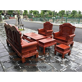 Mua bộ bàn ghế phòng khách khổng tử gỗ hương đá