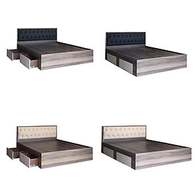 Mua Giường Ngủ Gỗ MDF Phủ Melamine Cao Cấp Viva Đầu Bọc Nệm + Học Kéo