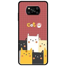 Ốp lưng dành cho Xiaomi Poco X3 mẫu Mèo Nâu