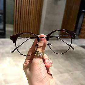 Kính thời trang Mắt tròn to gọng kim loại chắc chắn cho nam nữ