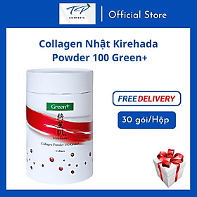 Collagen Nhật Kirehada Collagen Powder 100 Green+ (gói bột): Đẹp Da, Giữ Dáng, Hạn Chế Quá Trình Lão Hóa Da