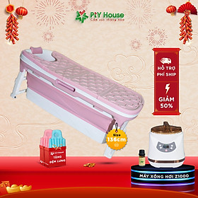 Mua Compo Bồn Tắm Gấp Gọn Cho Người Lớn - Kích Thước 136cm - Màu Hồng Kèm Máy Xông Hơi Z1000 Cao Cấp - Tặng Gối Tựa và 1 Chai Tinh Dầu 10ML