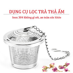 Mua Lọc trà thả ấm Inox 304 cao cấp trọn đời không han gỉ - Lọc gia vị nấu ăn - bã thuốc bắc tiện lợi