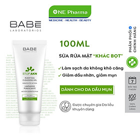 Sữa rửa mặt BABÉ Stop Akn Purifying Cleansing gel cho da dầu mụn 100ml