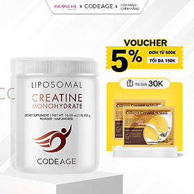 Bột uống bổ sung Creatine hỗ trợ tăng cơ Codeage Liposomal Creatine Monohydrate 455g