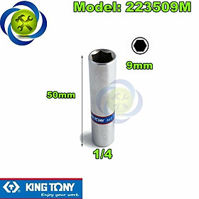 Mua Tuýp 9mm 1/4 có 6 cạnh Kingtony 223509M dài 50mm