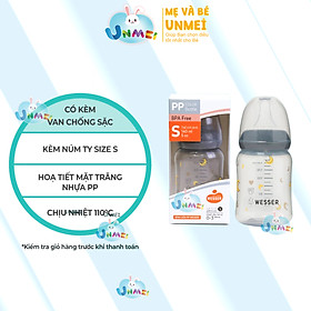 Bình sữa cổ HẸP PP COLOR Wesser 140ml/250ml