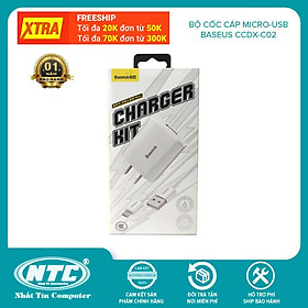 Mua Bộ cốc cáp microUSB Baseus CCDX-C02 max 2A - dây dài 1m truyền dữ liệu (Trắng) - Hàng Chính Hãng