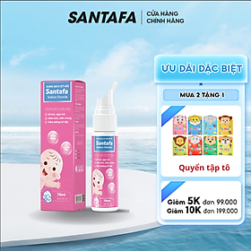 Dung Dịch xịt mũi trẻ em Santafa giảm triệu chứng sổ mũi, nghẹt mũi, viêm xoang, giúp làm sạch mũi chai 700ml