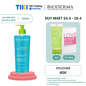 Gel rửa mặt tạo bọt cho da hỗn hợp và da dầu Bioderma Sébium Gel Moussant