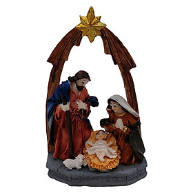 Nativity Figurine Decoration Sculpture Hand Painted Christmas for Home