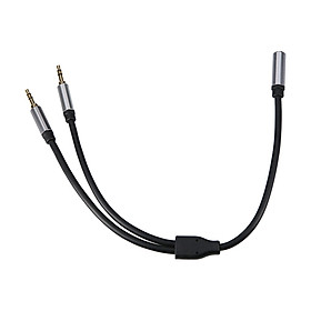 3.5mm Y Splitter Three Section Audio Cable 3.5mm Female to Dual 3.5mm Male Headphone Splitter Audio Expansion Cable 0.3m