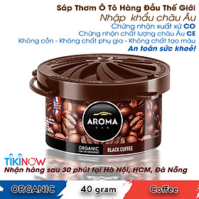 Sáp thơm ô tô Aroma Car Organic 40g - Black  Coffee ( Cà phê)