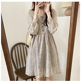 DOLL FLOWER DRESS - ĐẦM HOA BABYDOLL CHẤT LỤA SIÊU DỄ THƯƠNG - MÈO INDA HOUSE