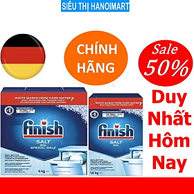 Muối rửa bát Finish 4kg - Muối finish 4.0kg cho Máy rửa bát chén ly, Muối rửa chén finish hay gọi là Muối làm mềm nước Finish gói 1.5kg, 4 kg, 1.2kg