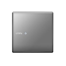 Mua Công tắc vuông Uten - Công Tắc đơn 1 Chiều Uten Z9 mặt kính màu ghi màu gold