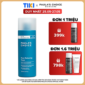Nước Hoa Hồng Cân Bằng Và Điều Chỉnh Lỗ Chân Lông Paula's Choice Skin Balancing Pore Reducing Toner (190ml)