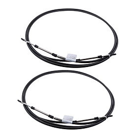 2pcs Black Throttle  Remote Control Box Cable for Yamaha Outboard 11 FT