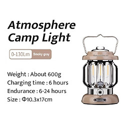 Đèn cắm trại, đèn báo bão, đèn treo lều, đèn măng xông NH21ZM008 Retro (Outdoor atmosphere camping lights)