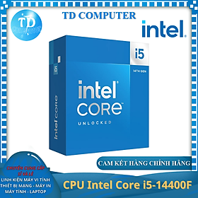 Mua CPU Intel Core i5 14400F 4.7GHz (Socket 1700  10 Nhân 16 Luồng 20MB 65W) - Hàng chính hãng (NEW BOX)