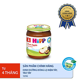 Dinh dưỡng đóng lọ ăn dặm Mận Tây, Táo Tây HiPP Organic 125g