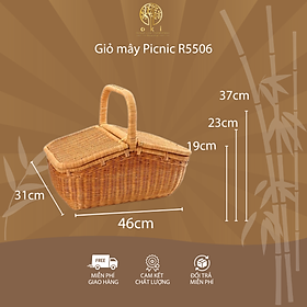 Mua Giỏ mây Picnic R5506 - Màu tự nhiên - Mang lại cảm giác thân thiện  trang nhã