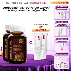 Combo 2 Hộp viên uống Sắc Ngọc Khang ++ hỗ trợ hạn chế lão hóa, sạm da, nám da; hỗ trợ tăng cường nội tiết tố nữ