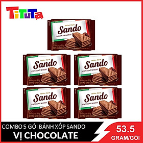 Combo 5 Bánh xốp Sando Chocolate 53.5gx5