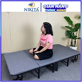 Giường Gấp 4 Khúc NIKITA Chính Hãng, Gấp Gọn Tiện Lợi, Tiết Kiệm Không Gian Nhà Cửa