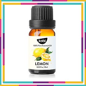 Tinh Dầu Chanh Tươi Kobi Lemon Essential Oil Dùng Xông Phòng, Giúp Thanh Lọc Không Khí, Tăng Cường Miễn Dịch, Tinh Thần Sảng Khoái, Làm Sạch Đồ Dùng Gia Đình