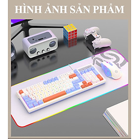 Bộ bàn phím và chuột có dây K-SNAKE KM800 chuyên game thiết kế phím mini size với bản phối màu sắc mới lạ kèm theo đèn led 7 màu dành cho game thủ - HN - HÀNG CHÍNH HÃNG