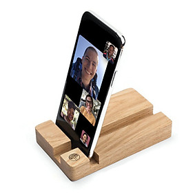 Mua Giá Đỡ/ Kệ Điện Thoại  Ipad Hình Vuông Bằng Gỗ Ash Thiết Kế Độc Đáo 2 Ngăn Tiện Dụng