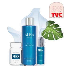Bộ sản phẩm chăm sóc tóc chuyên sâu alika cho nam,ngăn rụng tóc,phục hồi ,kích thích mọc tóc,