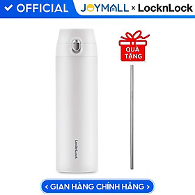 Bình Giữ Nhiệt Lock&Lock Featherlight One-touch Tumbler 500ml LHC3257 - Hàng Chính Hãng - Tặng Kèm Ống Hút Inox