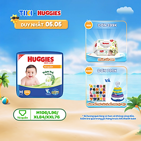 [Tặng 8M cho L96 hoặc 4M cho XL84/XXL76] Tã quần Huggies Skincare Mega Jumbo M106/L96+8/XL84+4/XXL76+4