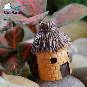 Tiểu cảnh mini Terrarium ️ Nhà cổ thổ dân mini trang trí sen đá, sân vườn, bể cá, bể terrarium