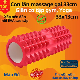 Con Lăn Foam Roller Massage Gai 33cm - Ống Lăn Dãn Cơ Tập Gym, Yoga, Thể Hình miDoctor