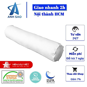 Gối ôm Fiber cao cấp A 25*100cm, chất liệu sợi Fiber mềm mịn, vỏ gối kháng khuẩn