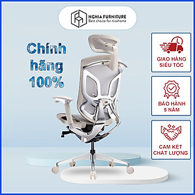 Mua Ghế công thái học Nghia furniture DVARY BUTTERFLY   bản quốc tế bảo hành 5 năm - Ghế làm việc màu Black và White