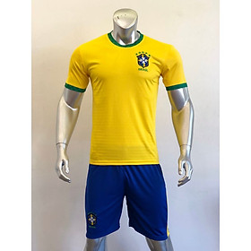 Bộ Quần Áo Bóng Đá Đội Tuyển Brazil Vàng WC 2022 - Đồ Đá Banh Mới Nhất 20-21