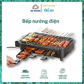 Mua Bếp Nướng Không Khói Đa Năng 1800W - Bếp Nướng Điện BBQ 2 Tầng - Hàng Chính Hãng