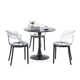 Mua Ghế Cafe Fastfood trong suốt CC1573-S Nội thất Capta Ghế tiếp khách thân nhựa PC trắng trong chân nhựa PP màu trắng tại HCM