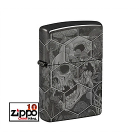 Bật lửa Zippo 46425 Mushroom Skulls Design - Chính hãng 100%