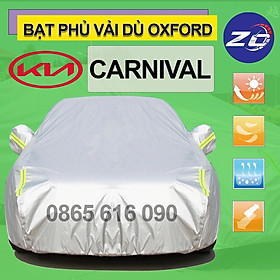 Bạt trùm xe ô tô 7 chỗ Kia Carnival vải dù oxford cao cấp, áo trùm che phủ xe hơi, bạc phủ xe ô tô chống nóng,mưa,