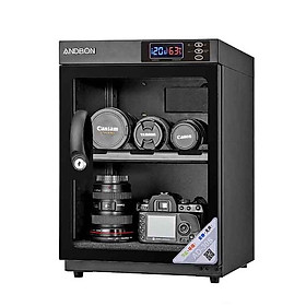 Tủ chống ẩm máy ảnh 30 Lít nhập khẩu Andbon, Tủ hút ẩm 30L., 2 ngăn, màn lLCD cài đặt % độ ẩm, tiết kiệm điện - Hàng Chính hãng