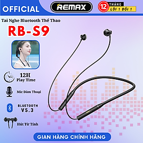 Mua Tai nghe thể thao Bluetooth Chính Hãng Remax RB-S9 Màu ĐEN âm thanh chuẩn HIFI bass treble rõ ràng Hàng Chính Hãng Remax